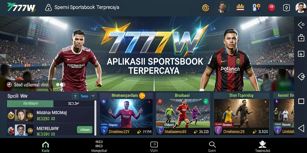 Screenshot gameplay <strong>7777W</strong> saat melakukan taruhan olahraga.
