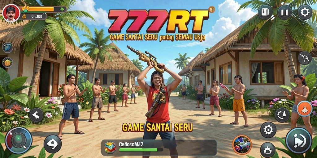 Tangkapan layar dari gameplay seru 777RT yang penuh warna.