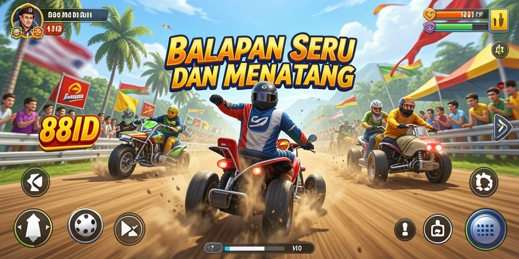 Tampilan screenshot gameplay balapan seru di 88ID.