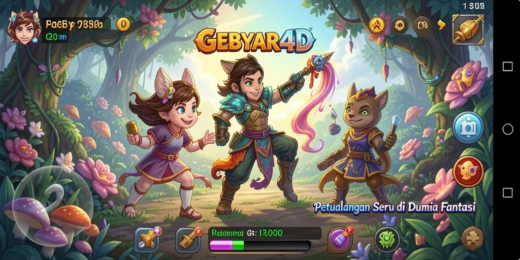 Tampilan action-packed dari gameplay GEBYAR4D yang menakjubkan.