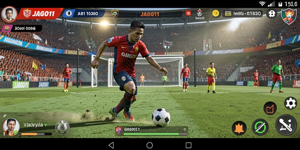 Tangkap momen seru gameplay Football JAGO11 yang mendebarkan.