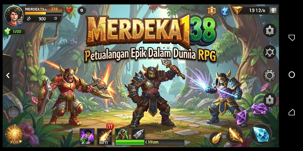 Tampilan gameplay <strong>MERDEKA138</strong> dengan aksi pertarungan yang seru.