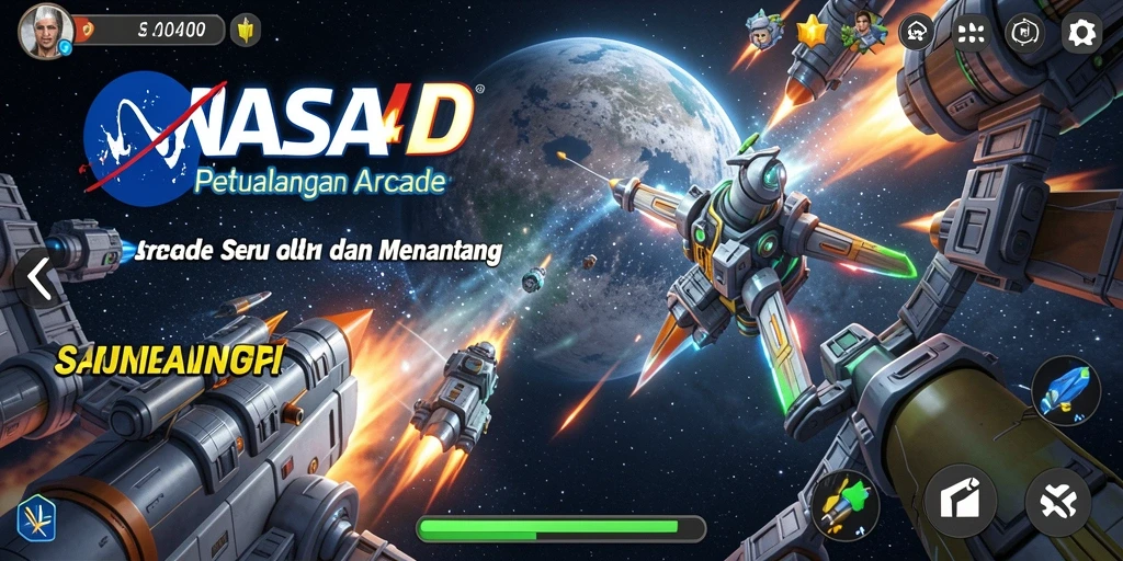 Tampilan gameplay NASA4D yang menarik dan penuh warna.