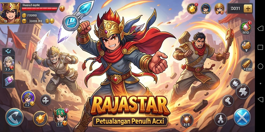 Gameplay seru dengan efek visual menakjubkan di RAJASTAR.