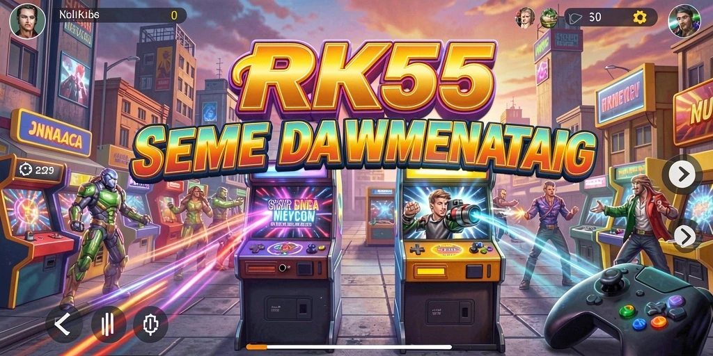 Tangkapan layar RK55 menampilkan aksi seru gameplay Arcade.