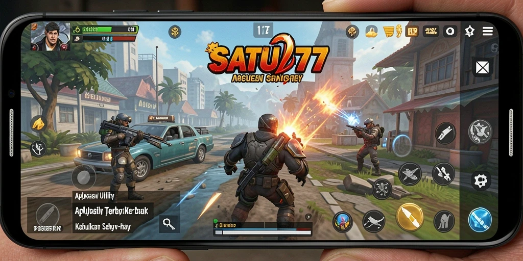 Tampilan aplikasi SATU77 yang modern dan fungsional.