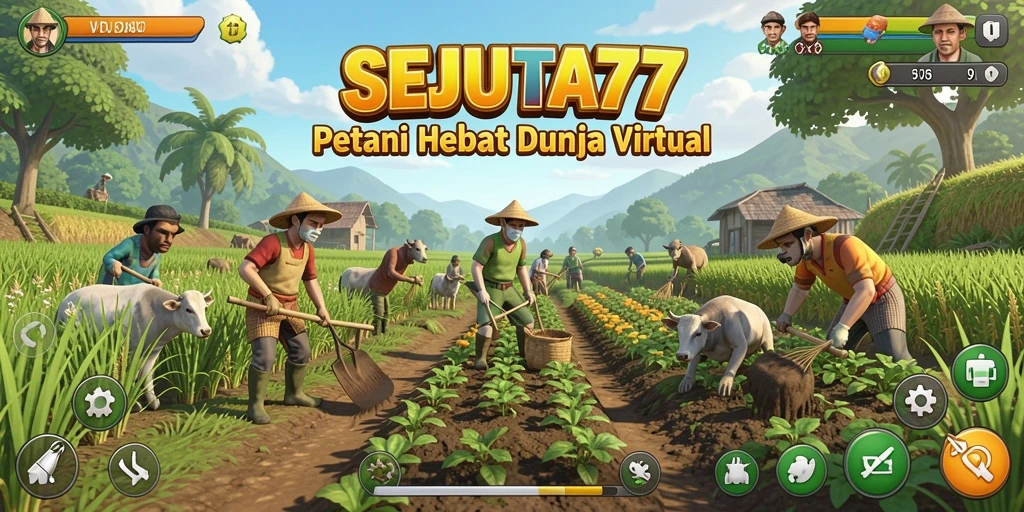 Tampilan menarik dari ladang yang sedang berkembang di SEJUTA77.