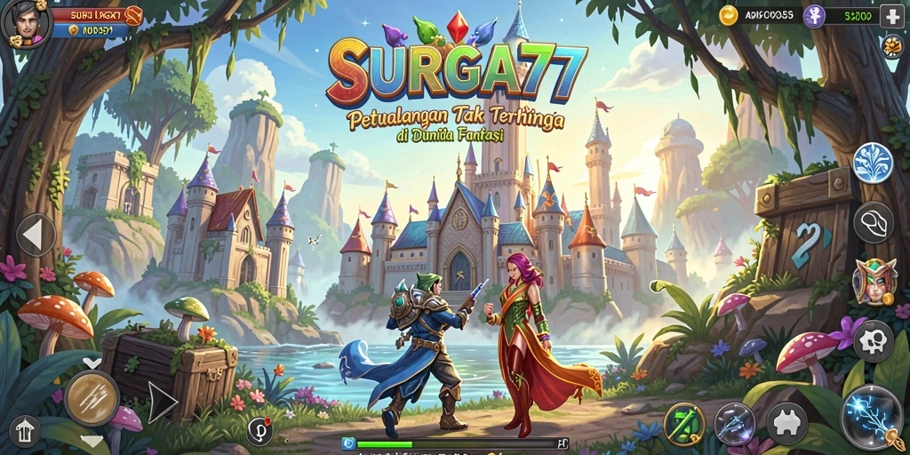Tangkapan layar SURGA77 menampilkan aksi seru dalam game Adventure.