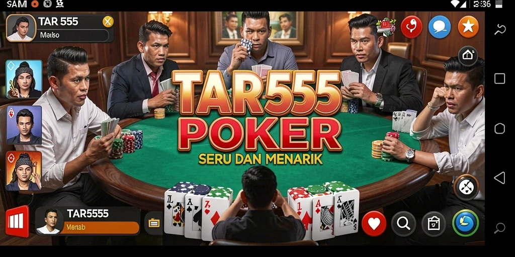 TAR555 menampilkan gameplay Poker yang seru dan mendebarkan.