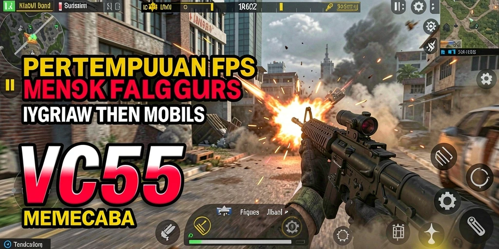 Tangkapan layar VC55 menampilkan momen aksi pertempuran seru dalam FPS.
